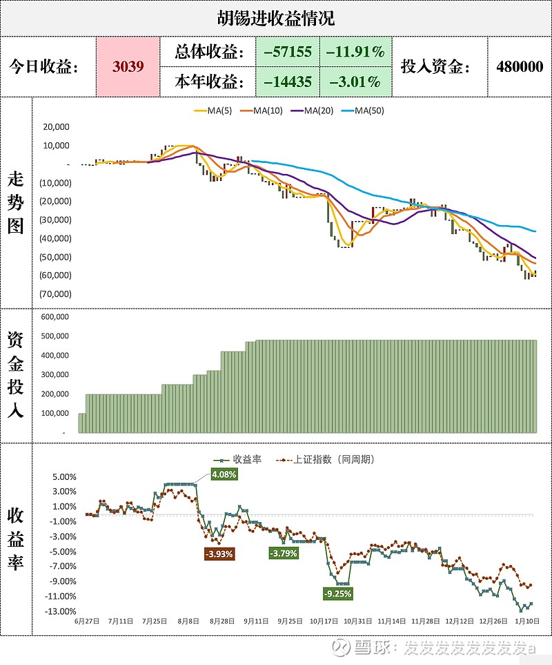 胡锡进收益