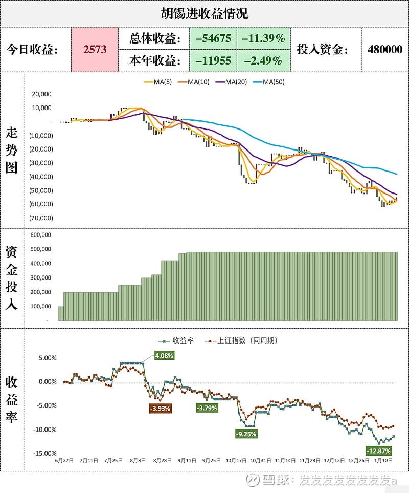 胡锡进收益