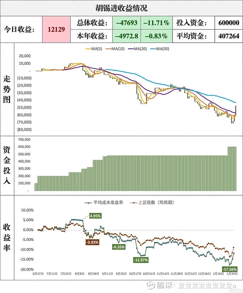 胡锡进收益