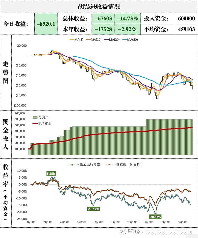 胡锡进收益